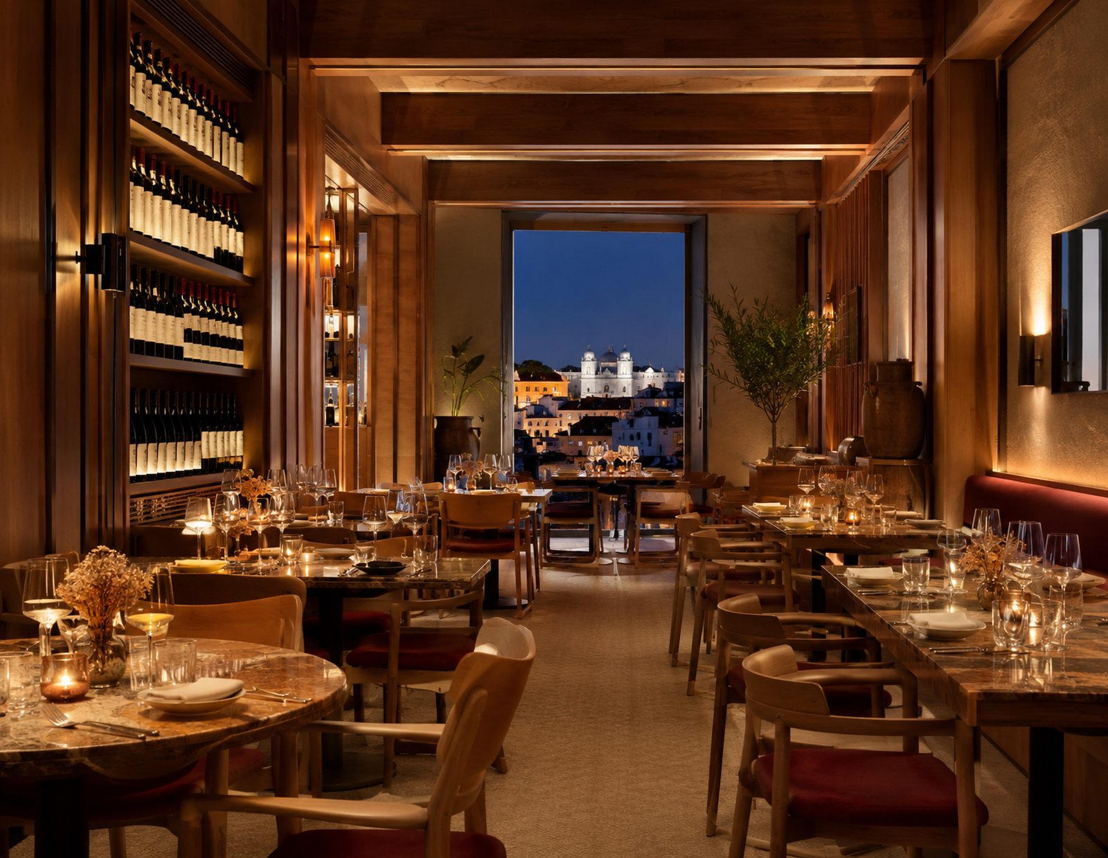 Sala de jantar da Niksoli em Lisboa
